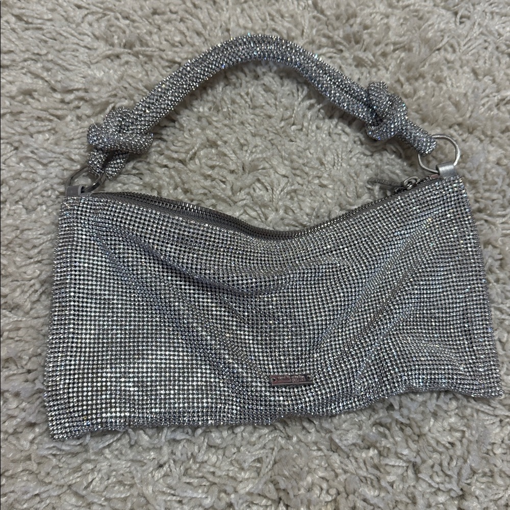 Cult Gaia HERA NANO RHINESTONE SHOULDER BAG - CLEAR